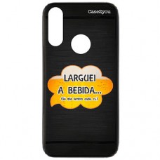 Capa para Samsung Galaxy A20s Case2you - Escovada Preta Larguei a Bebida